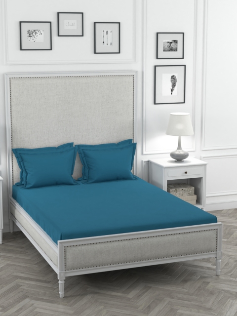 Portico New York Teal Blue Solid 500 TC Cotton 1 King Bedsheet with 4 Pillow Covers
Portico New York Teal Blue Solid 500 TC Cotton 1 King Bedsheet with 4 Pillow Covers