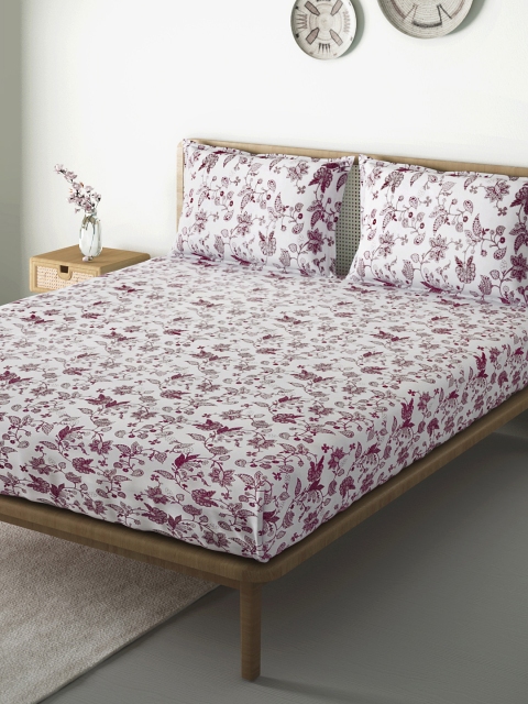 Aura Off-White & Maroon Printed 120 TC 130 GSM Cotton 1 King Bedsheet & 2 Pillow Covers
Aura Off-White & Maroon Printed 120 TC 130 GSM Cotton 1 King Bedsheet & 2 Pillow Covers