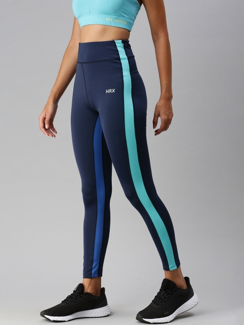 HRX By Hrithik Roshan Women Blue Colourblock Skinny Rapid-Dry Anti-Static Training Tights, Navy blue
HRX By Hrithik Roshan Women Blue Colourblock Skinny Rapid-Dry Anti-Static Training Tights, Navy blue
