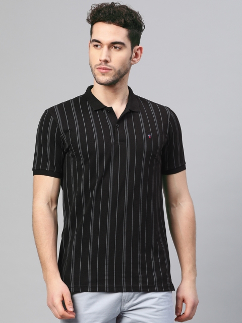 Louis Philippe Sport Men Black & Charcoal Grey Striped Polo Collar T-shirt, Navy blue
Louis Philippe Sport Men Black & Charcoal Grey Striped Polo Collar T-shirt, Navy blue