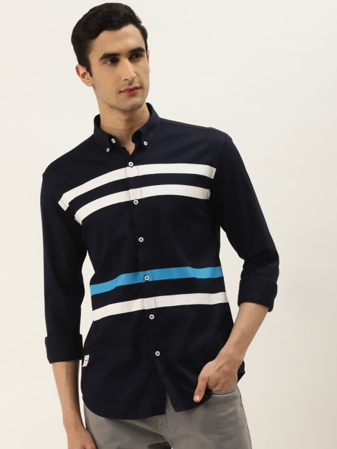 RED & BLUE Men Navy Blue & White Regular Fit Striped Knitted Pure Cotton Casual Shirt
RED & BLUE Men Navy Blue & White Regular Fit Striped Knitted Pure Cotton Casual Shirt