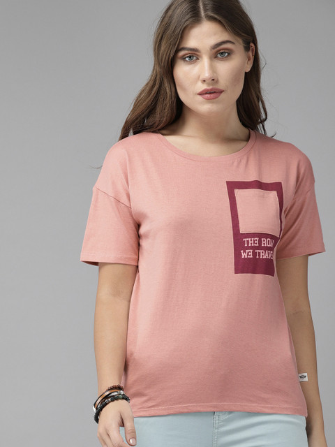 The Roadster Lifestyle Co Women Orange Printed Round Neck Pure Cotton T-shirt 
The Roadster Lifestyle Co Women Orange Printed Round Neck Pure Cotton T-shirt