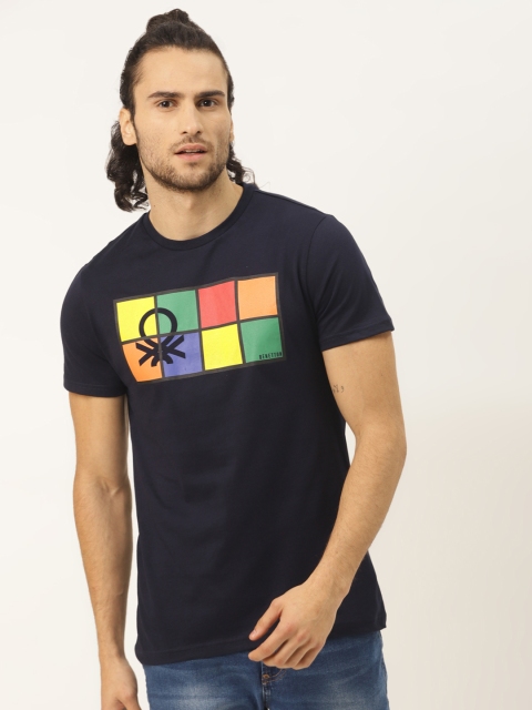 United Colors of Benetton Men Navy Blue Pure Cotton Brand Logo Print Pure Cotton T-shirt
United Colors of Benetton Men Navy Blue Pure Cotton Brand Logo Print Pure Cotton T-shirt