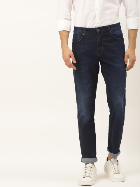 United Colors of Benetton Men Navy Blue Skinny Fit Mid-Rise Clean Look Stretchable Jeans