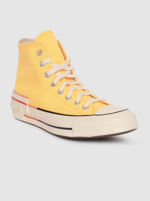 Converse Women Yellow Solid High-Top Sneakers