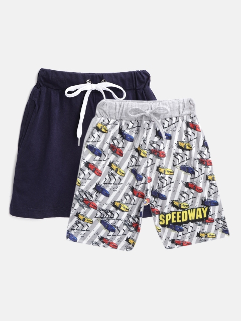 Eteenz Boys Pack of 2 Assorted Pure Cotton Shorts