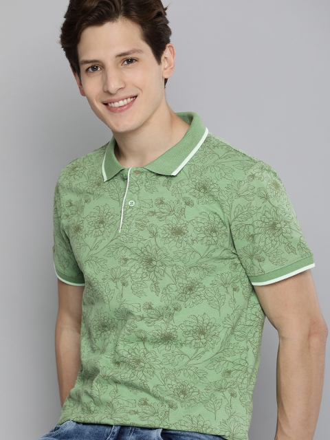 Mast & Harbour Men Light Green Floral Printed Polo Collar Pure Cotton Slim Fit T-shirt
Mast & Harbour Men Light Green Floral Printed Polo Collar Pure Cotton Slim Fit T-shirt