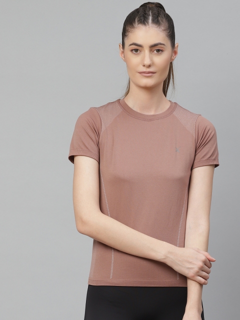 HRX by Hrithik Roshan Women Mauve Solid Seamless Rapid-Dry Antimicrobial Yoga T-shirt
HRX by Hrithik Roshan Women Mauve Solid Seamless Rapid-Dry Antimicrobial Yoga T-shirt