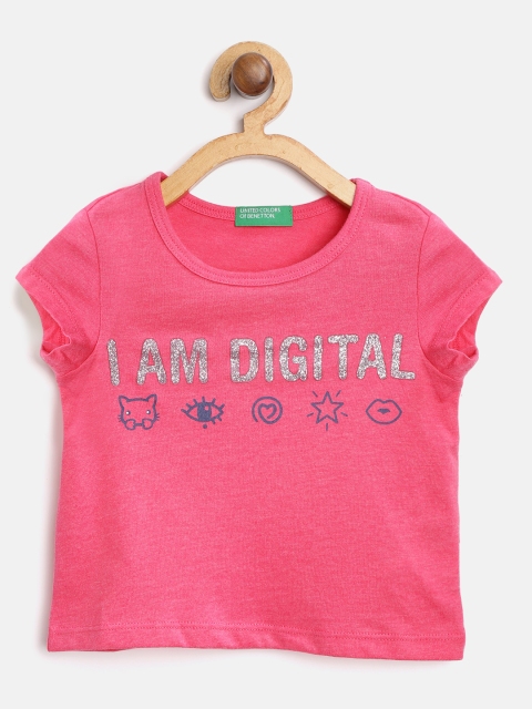 United Colors of Benetton Girls Digital Girl Team Pink Silver Printed Cotton Pure Cotton T-shirt
United Colors of Benetton Girls Digital Girl Team Pink Silver Printed Cotton Pure Cotton T-shirt