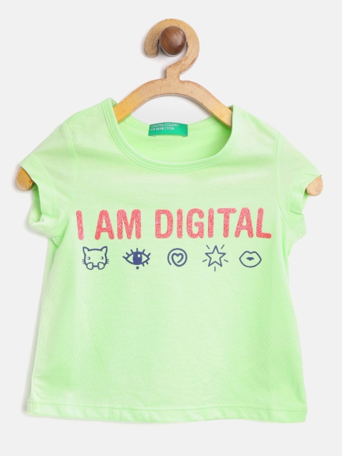 United Colors of Benetton Girls Digital Girl Team Green & Pink Printed Cotton T-shirt
United Colors of Benetton Girls Digital Girl Team Green & Pink Printed Cotton T-shirt