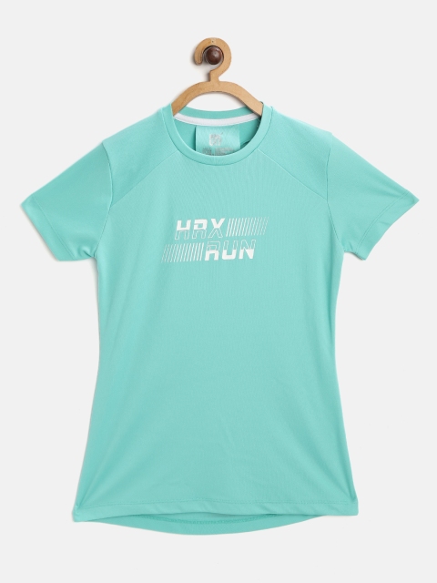 HRX By Hrithik Roshan U-17 Girls Turquoise Lycra Rapid-Dry Antimicrobial Active Tshirt, Sea green
HRX By Hrithik Roshan U-17 Girls Turquoise Lycra Rapid-Dry Antimicrobial Active Tshirt, Sea green