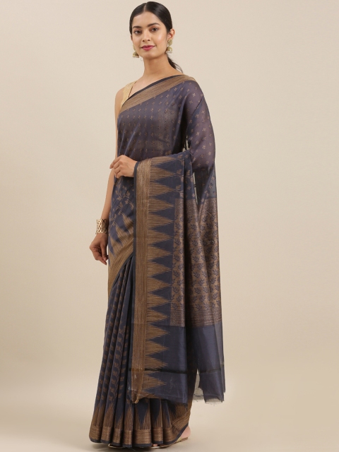 The Chennai Silks Classicate Navy Blue & Beige Cotton Blend Woven Design Chanderi Saree
The Chennai Silks Classicate Navy Blue & Beige Cotton Blend Woven Design Chanderi Saree