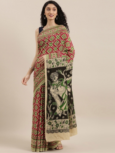 The Chennai Silks Classicate Maroon & Green Pure Cotton Kalamkari Printed Saree
The Chennai Silks Classicate Maroon & Green Pure Cotton Kalamkari Printed Saree