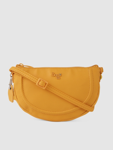 Baggit Yellow Solid Sling Bag