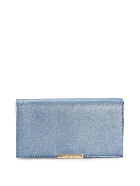 Lavie Women Blue Solid Two Fold Wallet