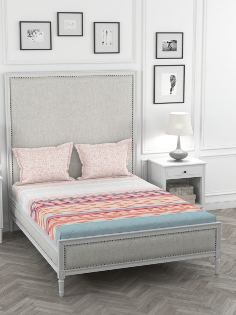 Portico New York Multicoloured Abstract 144 TC Cotton 1 Extra Large Bedsheet with 2 Pillow Covers, Multi
Portico New York Multicoloured Abstract 144 TC Cotton 1 Extra Large Bedsheet with 2 Pillow Covers, Multi