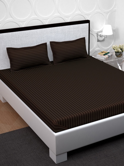 PAVO Brown Striped 210 TC 100% Cotton 1 Double XL King Bedsheet with 2 Pillow Covers
PAVO Brown Striped 210 TC 100% Cotton 1 Double XL King Bedsheet with 2 Pillow Covers