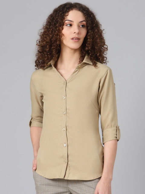 Shaftesbury London Women Beige Smart Slim Fit Chevron Design Pure Cotton Casual Shirt
Shaftesbury London Women Beige Smart Slim Fit Chevron Design Pure Cotton Casual Shirt
