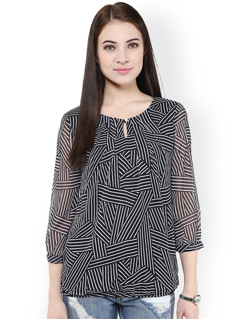 Harpa Navy Printed Top, Navy blue 
Harpa Navy Printed Top, Navy blue