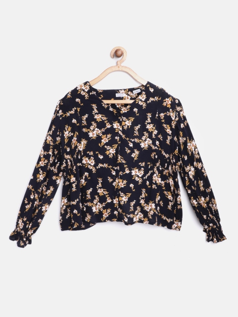 NAAV BY AVNEET Black & Mustard Yellow Ethnic Motifs Print Puff Sleeves Crepe Top
NAAV BY AVNEET Black & Mustard Yellow Ethnic Motifs Print Puff Sleeves Crepe Top