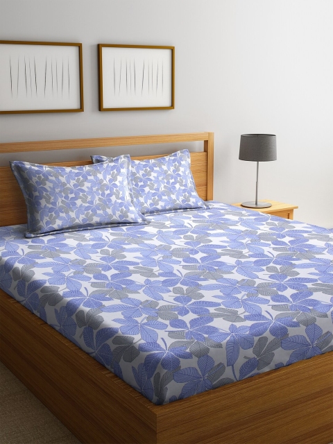 Cortina Blue & Grey Floral Printed 144 TC Cotton Double King Bedsheet With 2 Pillow Covers
Cortina Blue & Grey Floral Printed 144 TC Cotton Double King Bedsheet With 2 Pillow Covers
