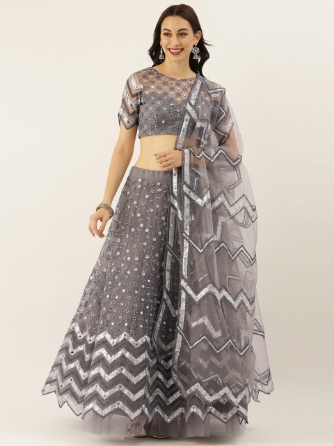 panchhi Grey & Silver-Toned Embroidered Semi-Stitched Lehenga & Unstitched Blouse with Dupatta
panchhi Grey & Silver-Toned Embroidered Semi-Stitched Lehenga & Unstitched Blouse with Dupatta