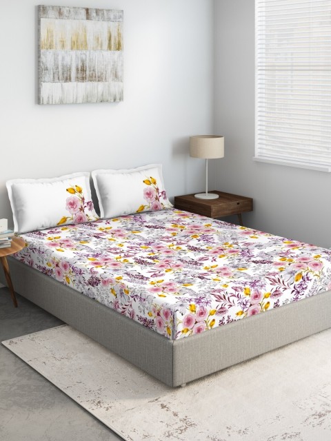 DDecor Pink & White Floral Printed 144 TC Cotton Double Bedsheet With 2 Pillow Covers
DDecor Pink & White Floral Printed 144 TC Cotton Double Bedsheet With 2 Pillow Covers