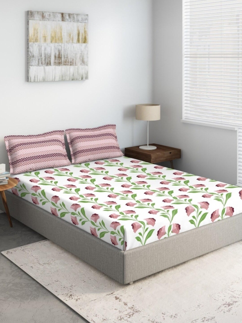 DDecor White & Pink Floral Printed 144 TC Cotton Double King Bedsheet With 2 Pillow Covers
DDecor White & Pink Floral Printed 144 TC Cotton Double King Bedsheet With 2 Pillow Covers