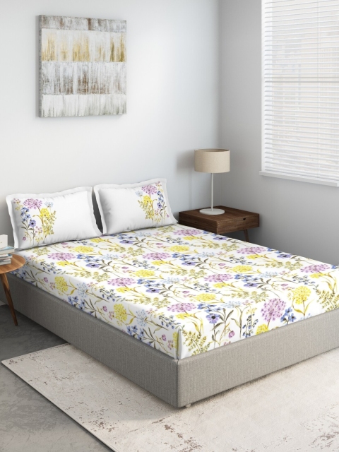 DDecor White & Yellow Floral Printed 144 TC Cotton King Bedsheet With 2 Pillow Covers
DDecor White & Yellow Floral Printed 144 TC Cotton King Bedsheet With 2 Pillow Covers