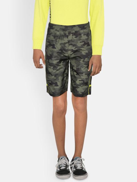 HRX By Hrithik Roshan U-17 Boys Rifle Green & Lime Punch Camouflage Regular Fit Rapid-Dry Antimicrobial Active Shorts, Olive
HRX By Hrithik Roshan U-17 Boys Rifle Green & Lime Punch Camouflage Regular Fit Rapid-Dry Antimicrobial Active Shorts, Olive