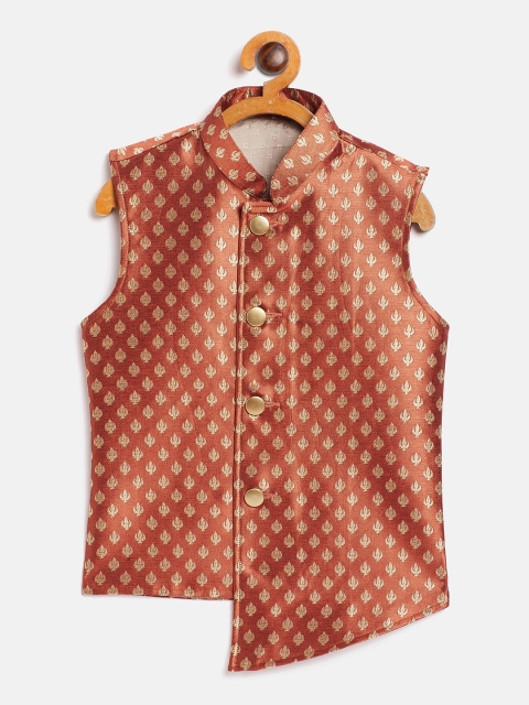 JBN Creation Boys Rust Orange & Gold-Colour Woven-Design Banarasi Brocade Nehru Jacket
JBN Creation Boys Rust Orange & Gold-Colour Woven-Design Banarasi Brocade Nehru Jacket