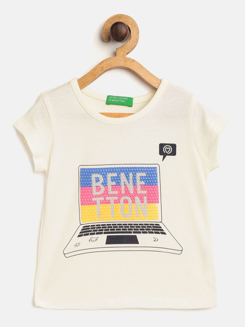 United Colors of Benetton Girls Off-White Pure Cotton Graphic Print Round Neck T-shirt
United Colors of Benetton Girls Off-White Pure Cotton Graphic Print Round Neck T-shirt