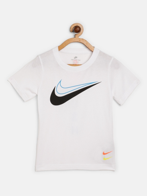 Nike Boys White Black Pure Cotton Brand Logo Print Swoosh Sport Style Round Neck Pure Cotton T-shirt
Nike Boys White Black Pure Cotton Brand Logo Print Swoosh Sport Style Round Neck Pure Cotton T-shirt