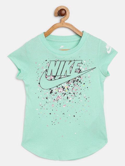 Nike Girls Mint Green Futura Regrind Brand Logo Print Round Neck Pure Cotton Scoop Pure Cotton T-shirt
Nike Girls Mint Green Futura Regrind Brand Logo Print Round Neck Pure Cotton Scoop Pure Cotton T-shirt