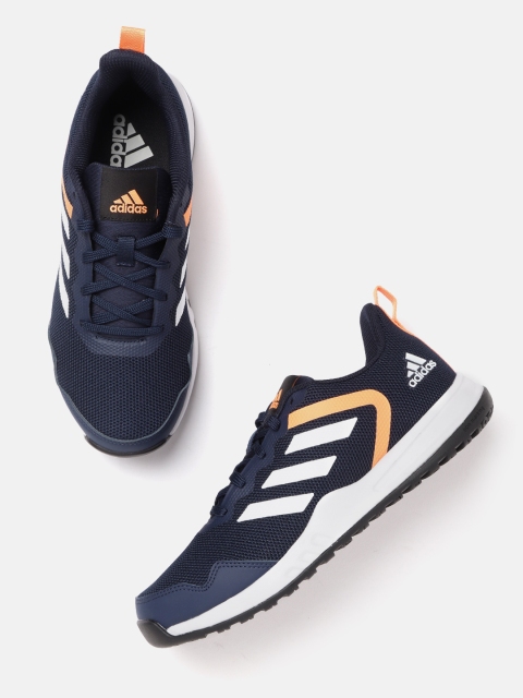 ADIDAS Men Navy Blue Woven Design Adicaz Running Shoes