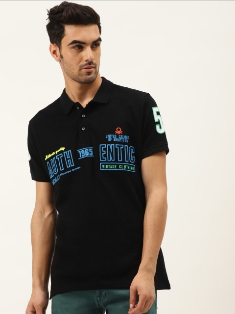 United Colors of Benetton Men Black Embroidered Pure Cotton Polo Collar Pure Cotton T-shirt
United Colors of Benetton Men Black Embroidered Pure Cotton Polo Collar Pure Cotton T-shirt