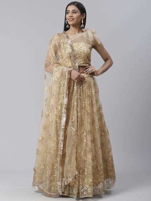 SHOPGARB Golden Sequinned Semi-Stitched Lehenga & Unstitched Blouse with Dupatta, Gold
SHOPGARB Golden Sequinned Semi-Stitched Lehenga & Unstitched Blouse with Dupatta, Gold