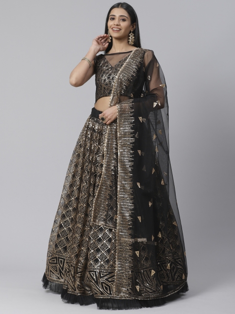 SHOPGARB Black & Golden Sequinned Semi-Stitched Lehenga & Unstitched Blouse with Dupatta
SHOPGARB Black & Golden Sequinned Semi-Stitched Lehenga & Unstitched Blouse with Dupatta
