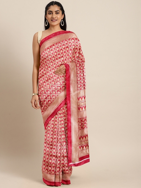 KALINI Red & Golden Printed Saree
