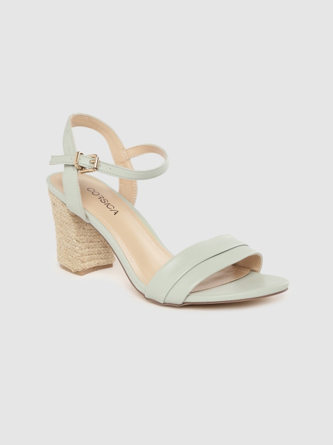 CORSICA Women Light Blue Solid Block Heels