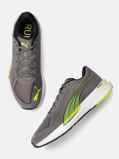 Puma Men Grey Velocity Nitro Running Shoes