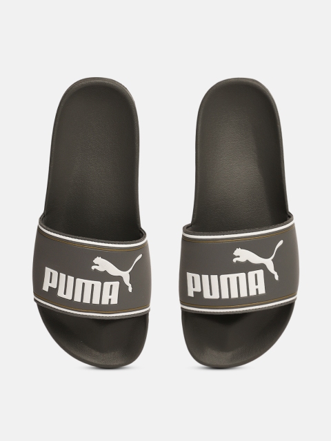 Puma Unisex Grey Leadcat FTR Printed Sliders
