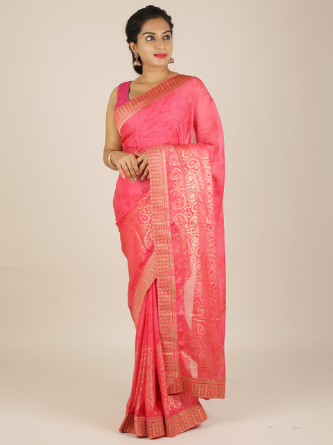 Pothys Pink Woven Design Poly Chiffon Saree
Pothys Pink Woven Design Poly Chiffon Saree