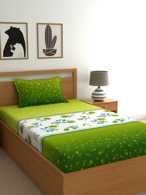 Dreamscape Green & White Printed 180 TC Cotton 1 Single Bedsheet with 1 Pillow Covers
Dreamscape Green & White Printed 180 TC Cotton 1 Single Bedsheet with 1 Pillow Covers