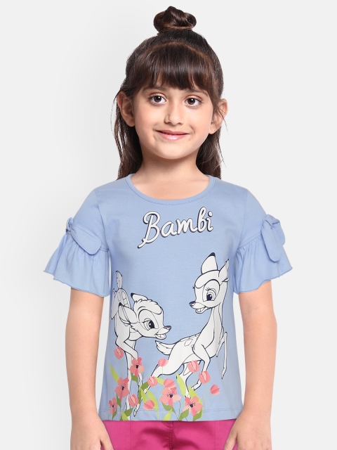 Yk Disney Blue & White Bambi Print Bell Sleeves Pure Cotton Regular Top with Bow Detail
Yk Disney Blue & White Bambi Print Bell Sleeves Pure Cotton Regular Top with Bow Detail