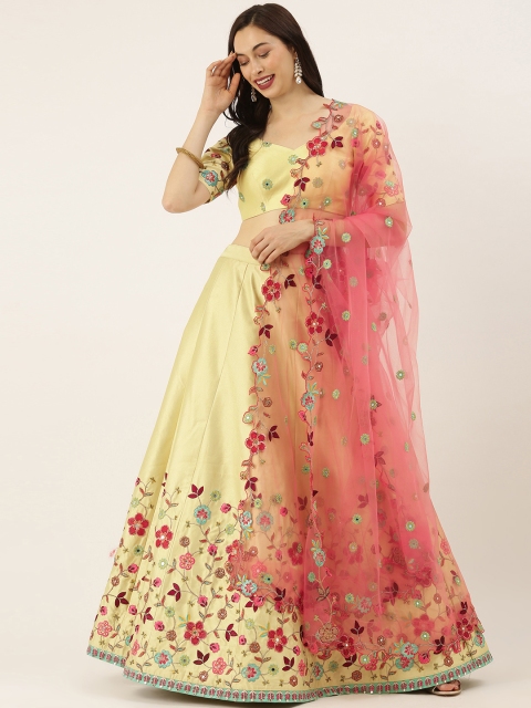 panchhi Yellow & Pink Embroidered Semi-Stitched Lehenga & Unstitched Blouse with Dupatta
panchhi Yellow & Pink Embroidered Semi-Stitched Lehenga & Unstitched Blouse with Dupatta