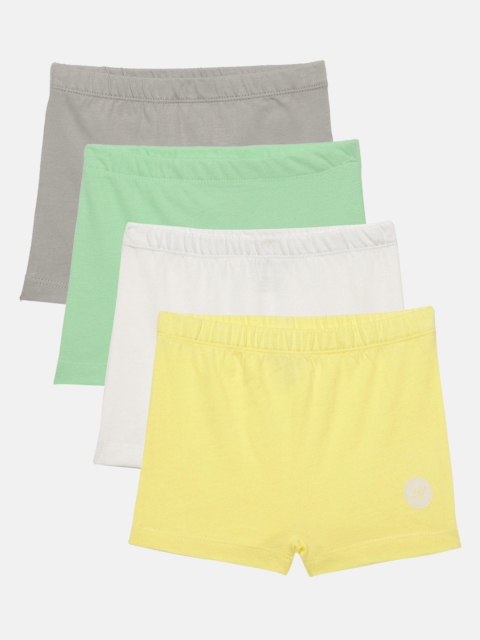 METRO KIDS COMPANY Girls Multi-Coloured Solid Pack of 4 Pure Cotton Boxer Style Briefs
METRO KIDS COMPANY Girls Multi-Coloured Solid Pack of 4 Pure Cotton Boxer Style Briefs
