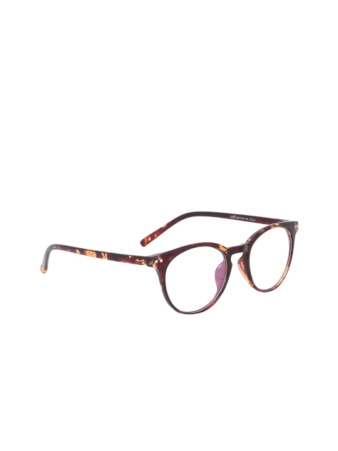 Olvin Unisex Brown Printed Oval Frames OL2283-03