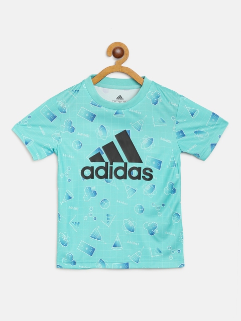 ADIDAS Boys Turquoise Blue & Black Sustainable Essentials Printed Training T-Shirt
ADIDAS Boys Turquoise Blue & Black Sustainable Essentials Printed Training T-Shirt