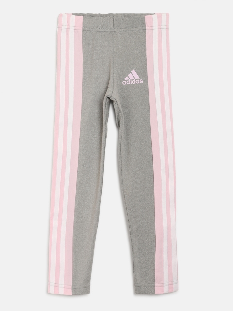 ADIDAS Girls Grey Melange & Pink Sustainable ST Aeroready Side-Stripe Training Track Pants
ADIDAS Girls Grey Melange & Pink Sustainable ST Aeroready Side-Stripe Training Track Pants